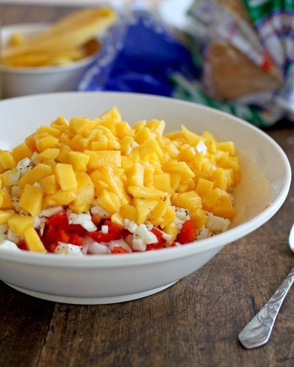 Egg salad in a bowl.