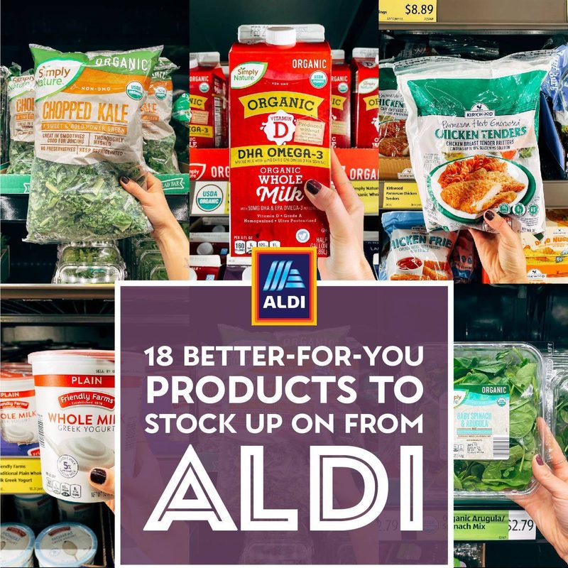 Collage of products from ALDI