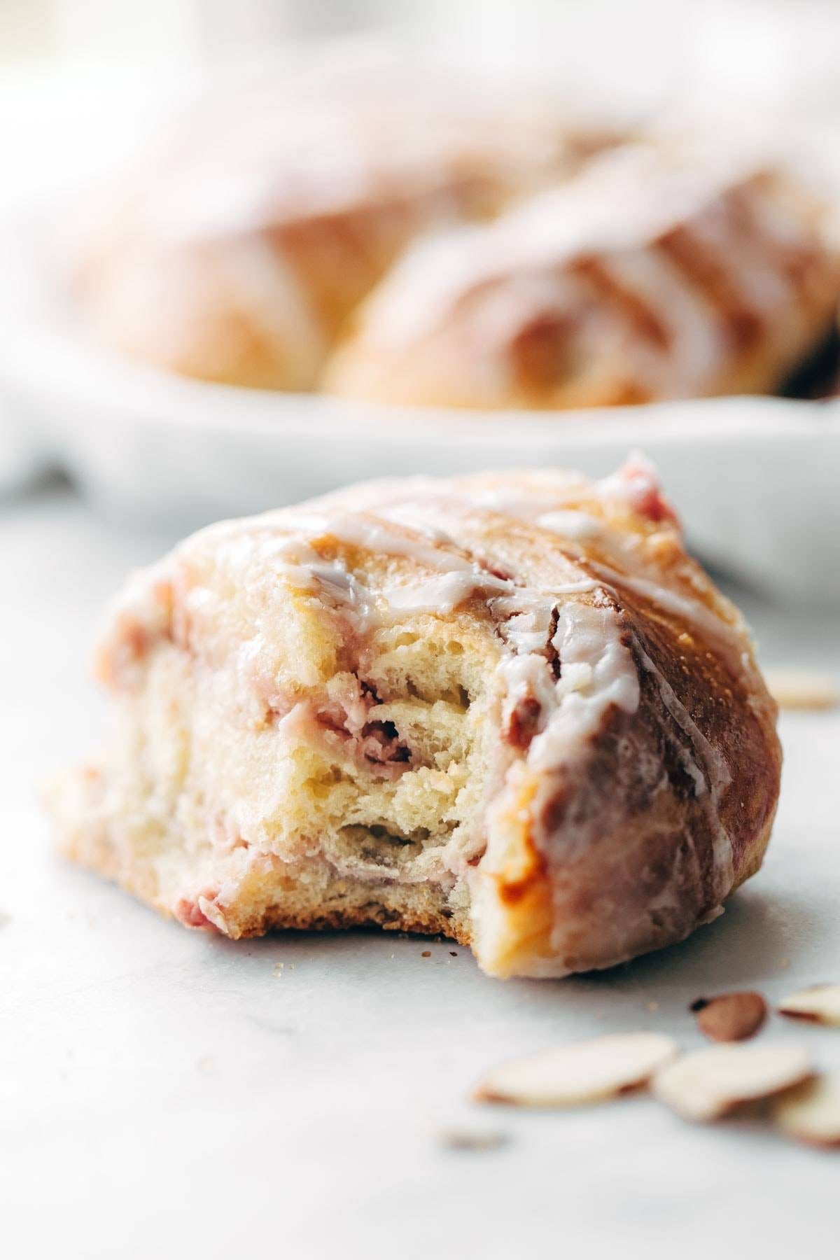 Christmas Tea Ring filled with Raspberry Cream Cheese Filling - the most beautiful Scandinavian-inspired recipe for holiday brunch! | pinchofyum.com Christmas Tea Ring filled with Raspberry Cream Cheese Filling - the most beautiful Scandinavian-inspired recipe for holiday brunch! | pinchofyum.com