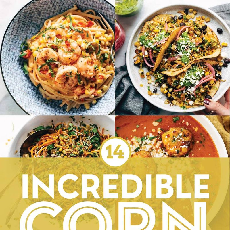 Collage of corn recipes