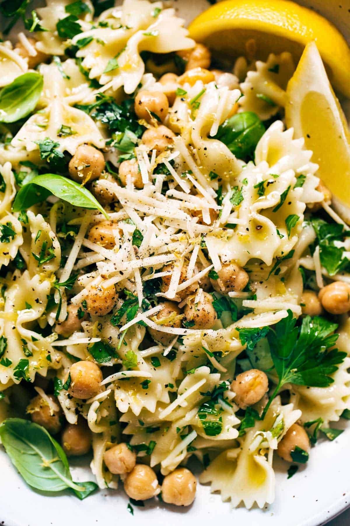 Lemon herb pasta salad.