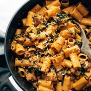 A picture of Date Night Rigatoni with Sausage and Kale