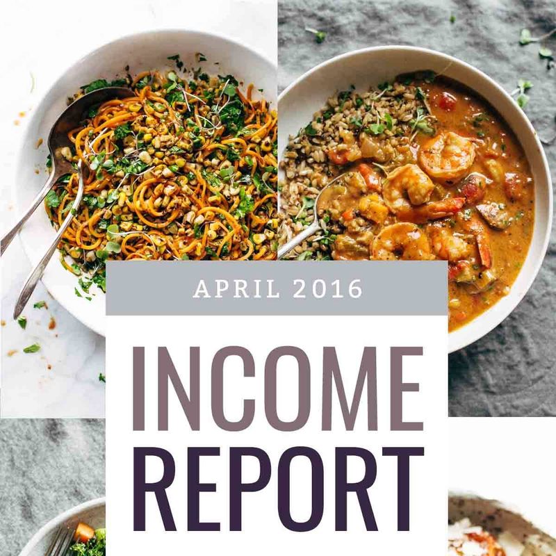 Traffic and Income Report April 2016 | pinchofyum.com
