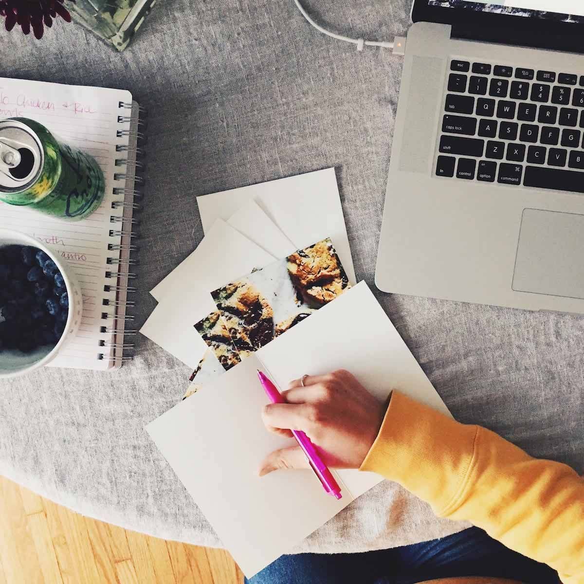 Writing Thank You Cards.