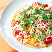 A picture of Mozzarella, Basil and Corn Quesadilla